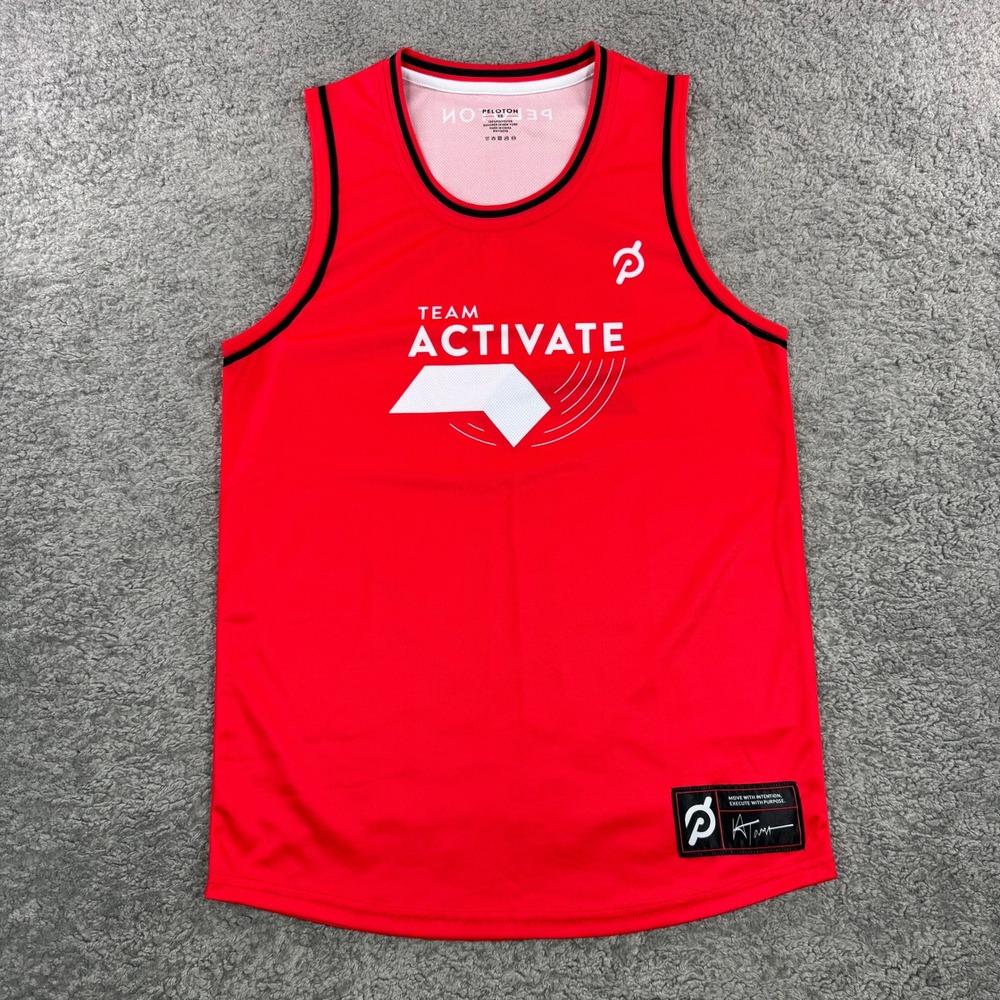 Peloton Team Activate Ride to Greatness Red Athletic Tank‎ Top XS Mens Womens